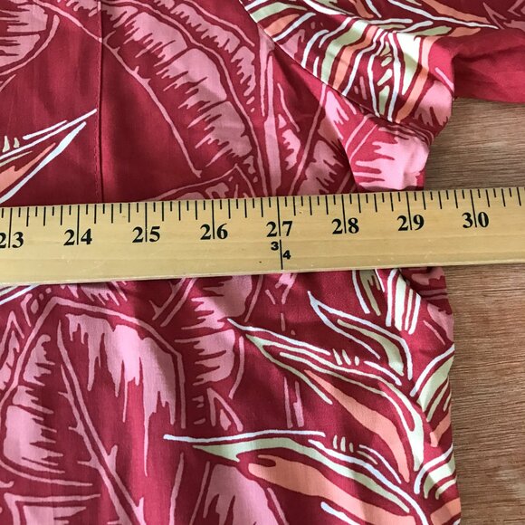 Bishop Street Hawaiian Shirt Men 2XL Red Floral Button Up Pocket Short Sleeve - Picture 8 of 11